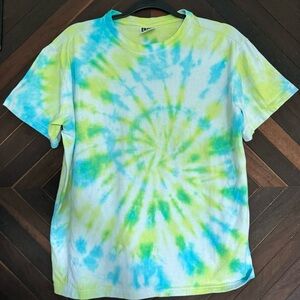 Hanes Blue and Green Short Sleeve Tee